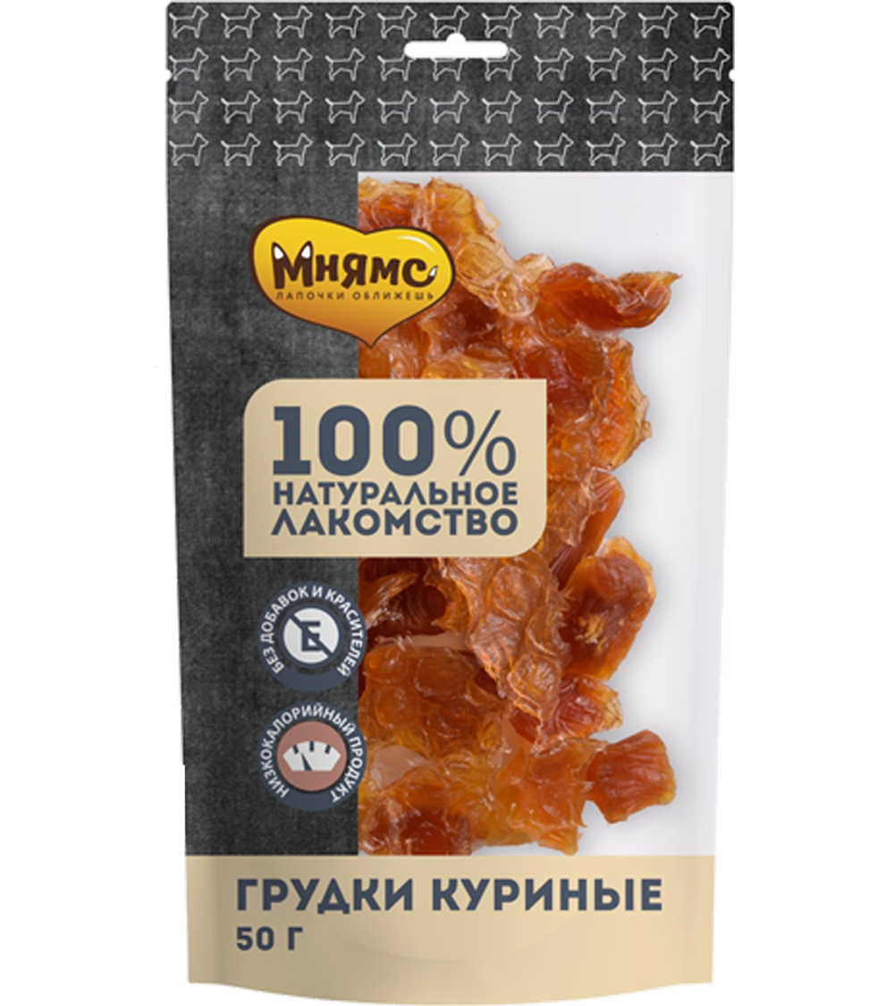 Мнямс Лакомство для собак Грудки Куриные 50гр.
