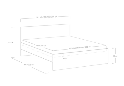 Кровать Mariana (140x190)