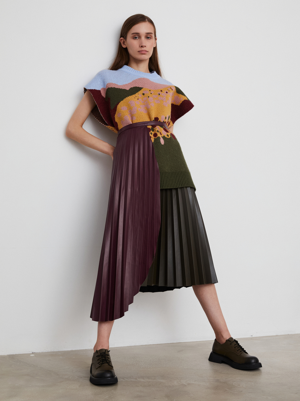 Баска Pleatst Bordo