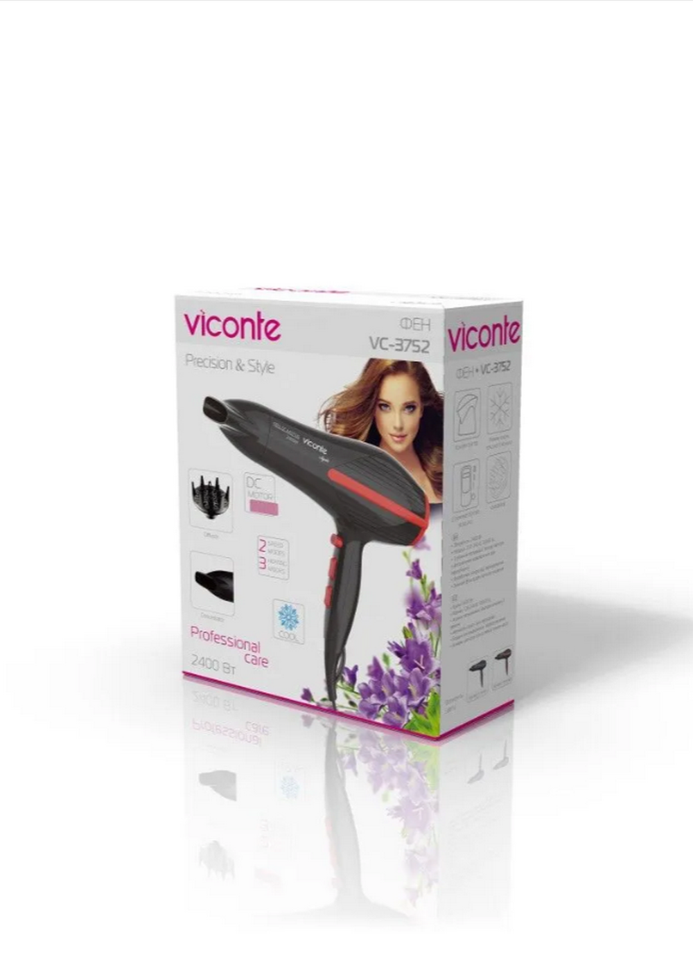 Фен для волос Viconte VC-3752 Professional 2400Вт.