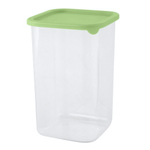 Банка для сыпучих продуктов Sugar&Spice Vanilla квадратная 1,2л, с гибкой крышкой фисташка