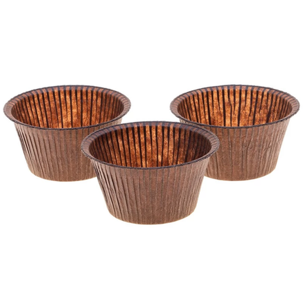 Формы гофрированные коричневые 38 шт