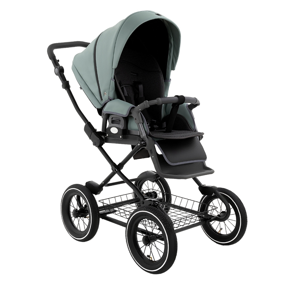 Коляска 2 в 1 ROAN BASS NEXT 2 в1 CLASSIC d12 leather Misti Mint