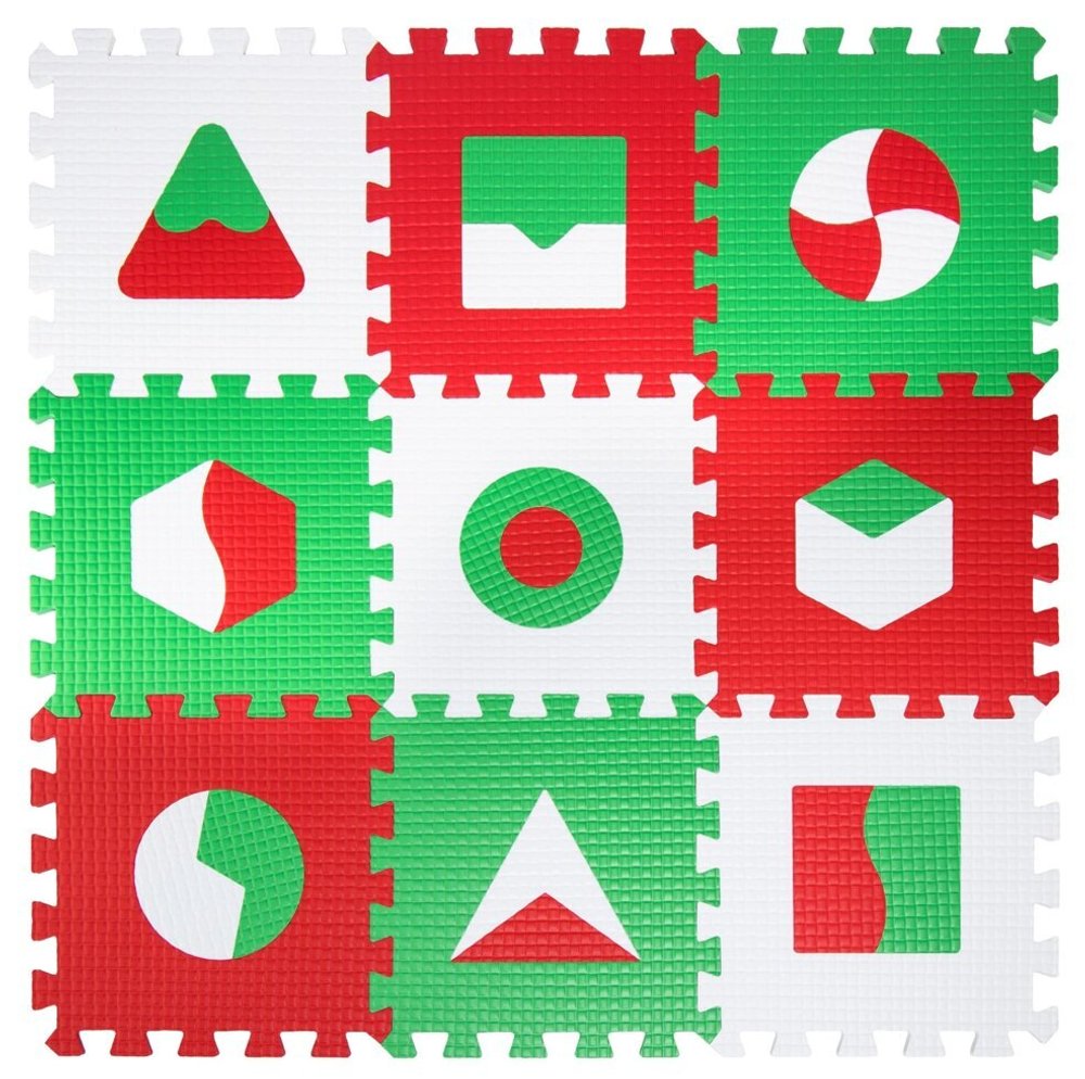 Покрытие напольное геометрия 3D 33х33х9/45шор (9 шт)