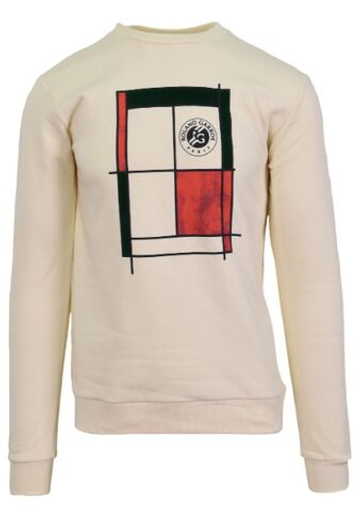 Мужская теннисная кофта Roland Garros 2025 Court - кремовый