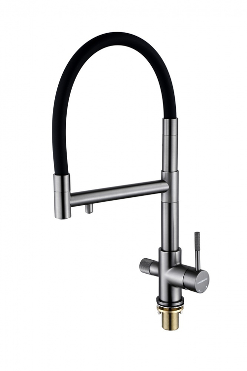 15090-P Смес. для кухни под фильт., МАГНИТ. (ГРАФИТ.+ЧЕР.) HansenPRO (10/1шт)