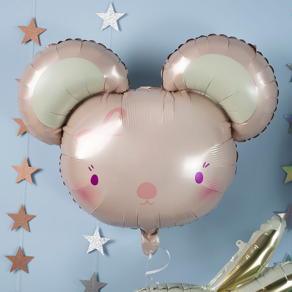 Шар (28''/71 см) Фигура, Милая мышка, Розовый, 1 шт. в уп.