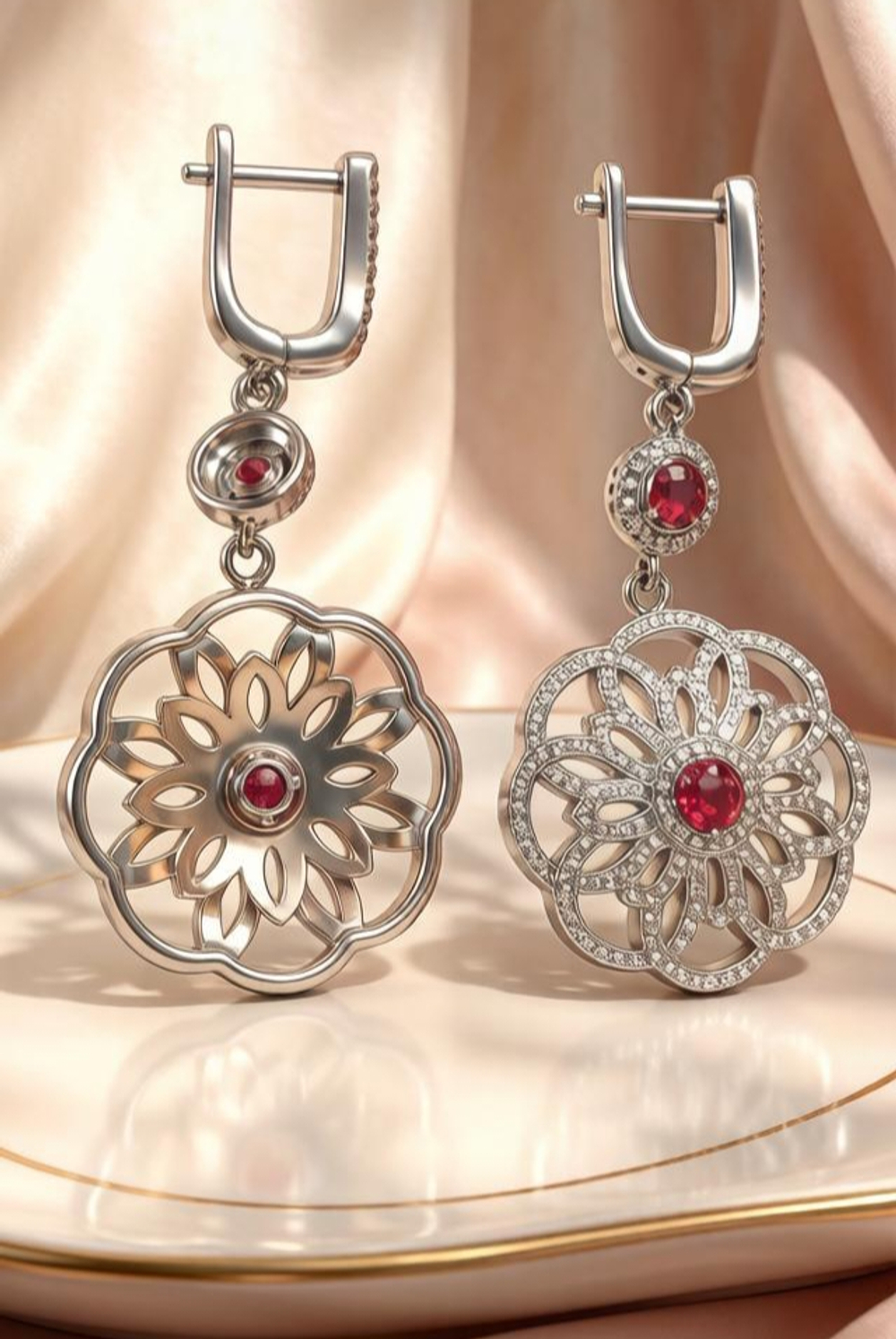 Ювелирные серьги из серебра 925 пробы