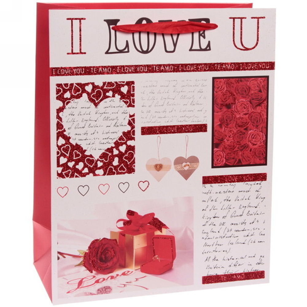 Пакет подарочный «Любовь» 32*26*12 см