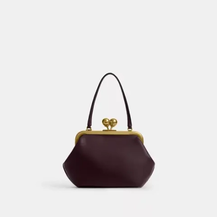 COACH СУМКА KISSLOCK 16, ТЕМНО-КОРИЧНЕВЫЙ