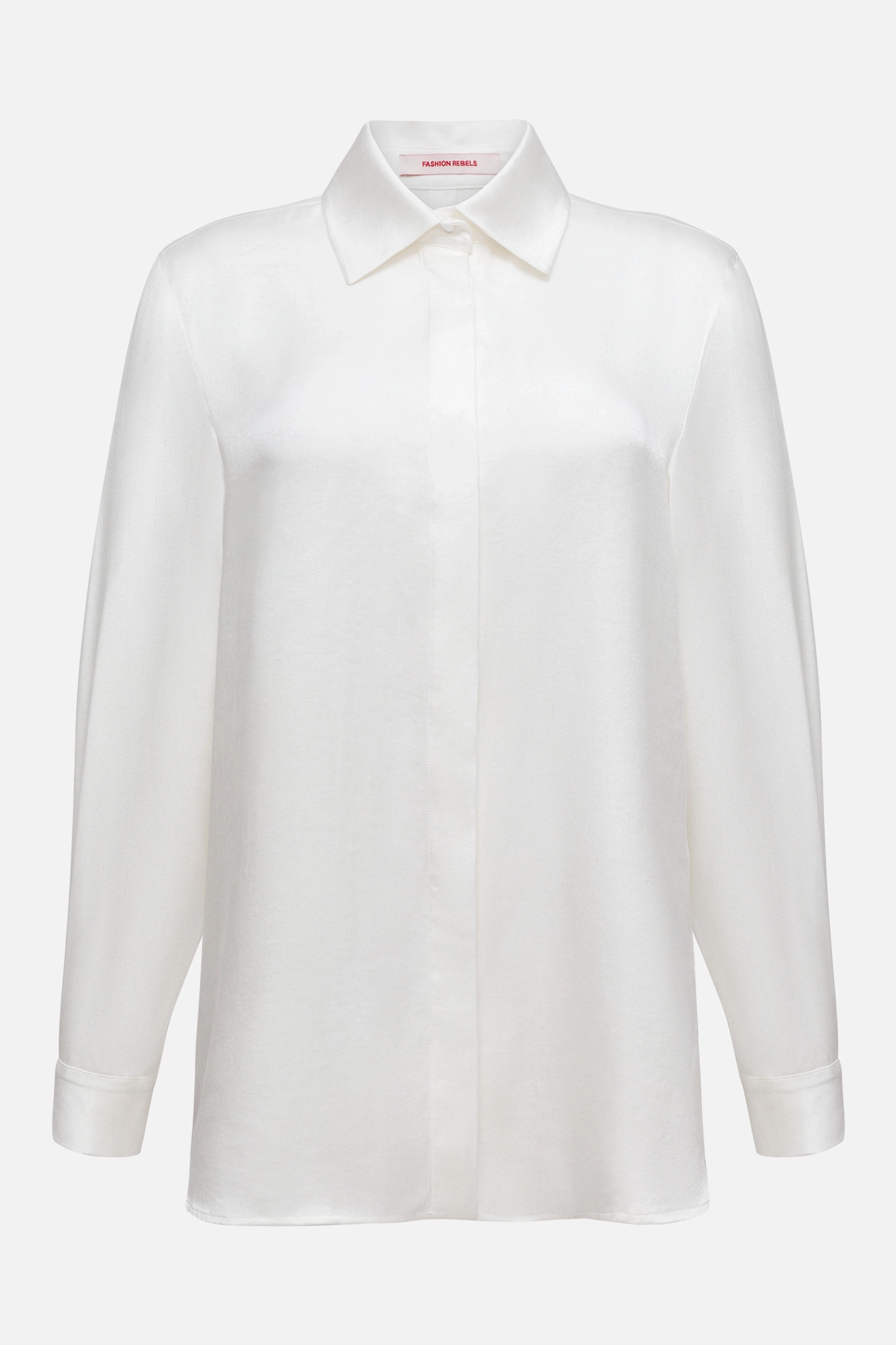 Блуза из купры с разрезом