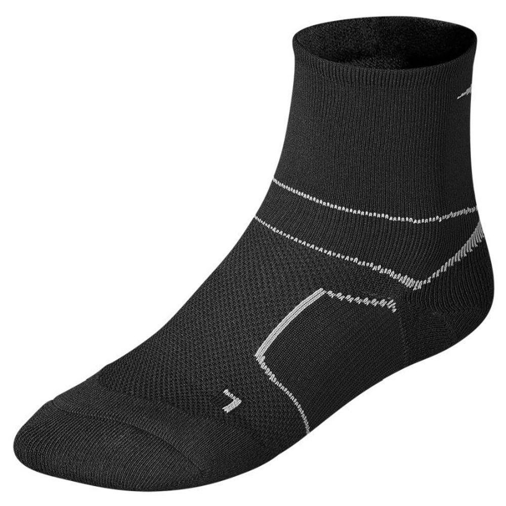Теннисные носки Mizuno DryLite Endura бег Socks 1P - black/grey
