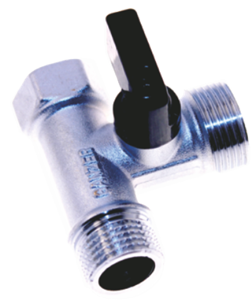 Кран трёхпроходной (МАТОВЫЙ) 1/2 х 3/4 х 1/2 GANZER (100/1шт)