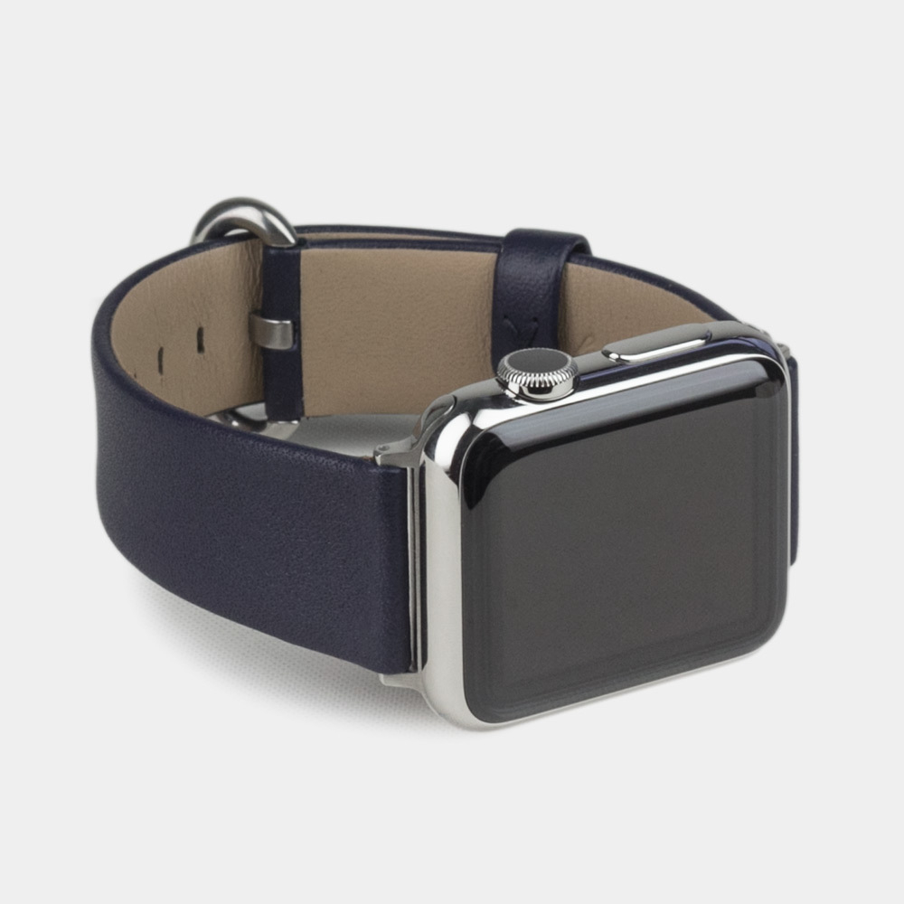 Ремешок для Apple Watch 44/45/46 mm из кожи теленка, цвета индиго