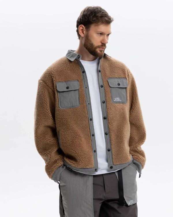 Куртка из искусственного меха Nomad Fleece V2 бежевая - фото 7