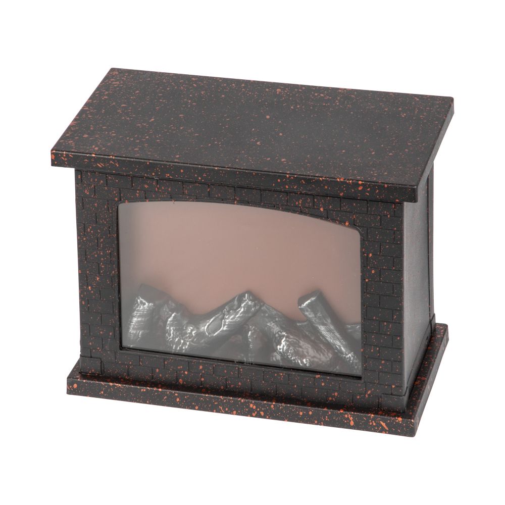 ULD-L2821-005-DNC-RED BLACK FIREPLACE Светильник светодиодный Камин с эффектом пламени. питание от батареек 3АА не в-к или USB в-к. 28х21см. 5 светодиодов. Корпус черный. TM Uniel