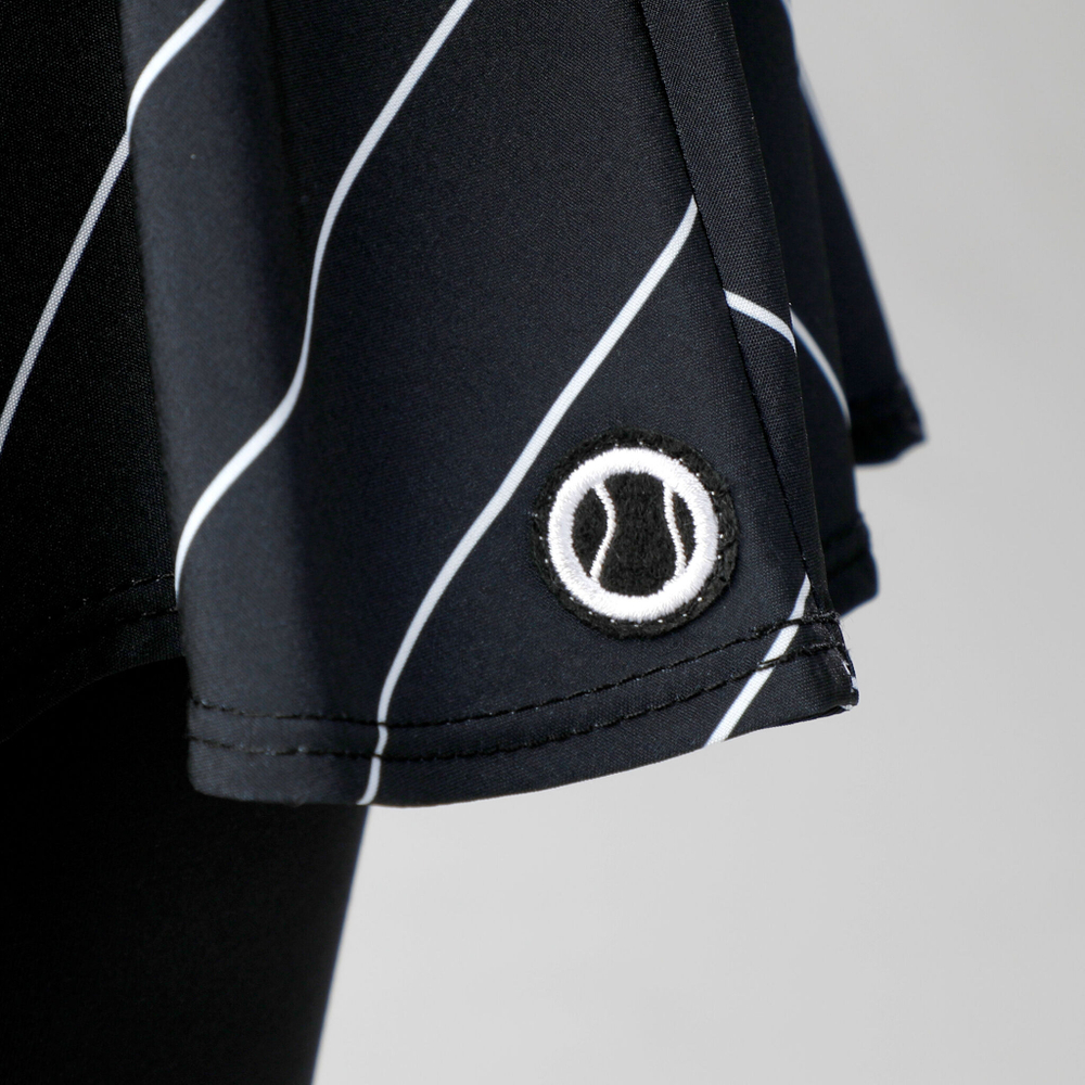 Женская теннисная юбка Tennis-Point Stripes Scapri Special Edition Women - Black, White