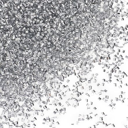 Конфетти фольга Цилиндр, Серебро, Металлик, 0,2 см, 20 г.