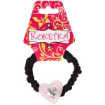 Резинка для волос 1шт «Франка», цвет черный, серце микс, d-5,5см