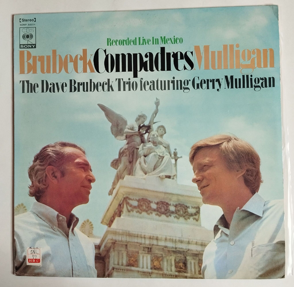 Винтажная виниловая пластинка LP The Dave Brubeck Trio Featuring Gerry Mulligan Compadres (Japan 1968) (No Obi)