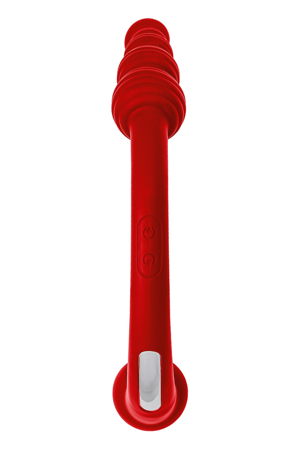 Красный двусторонний вибратор - 35 см. (Цвет: красный)