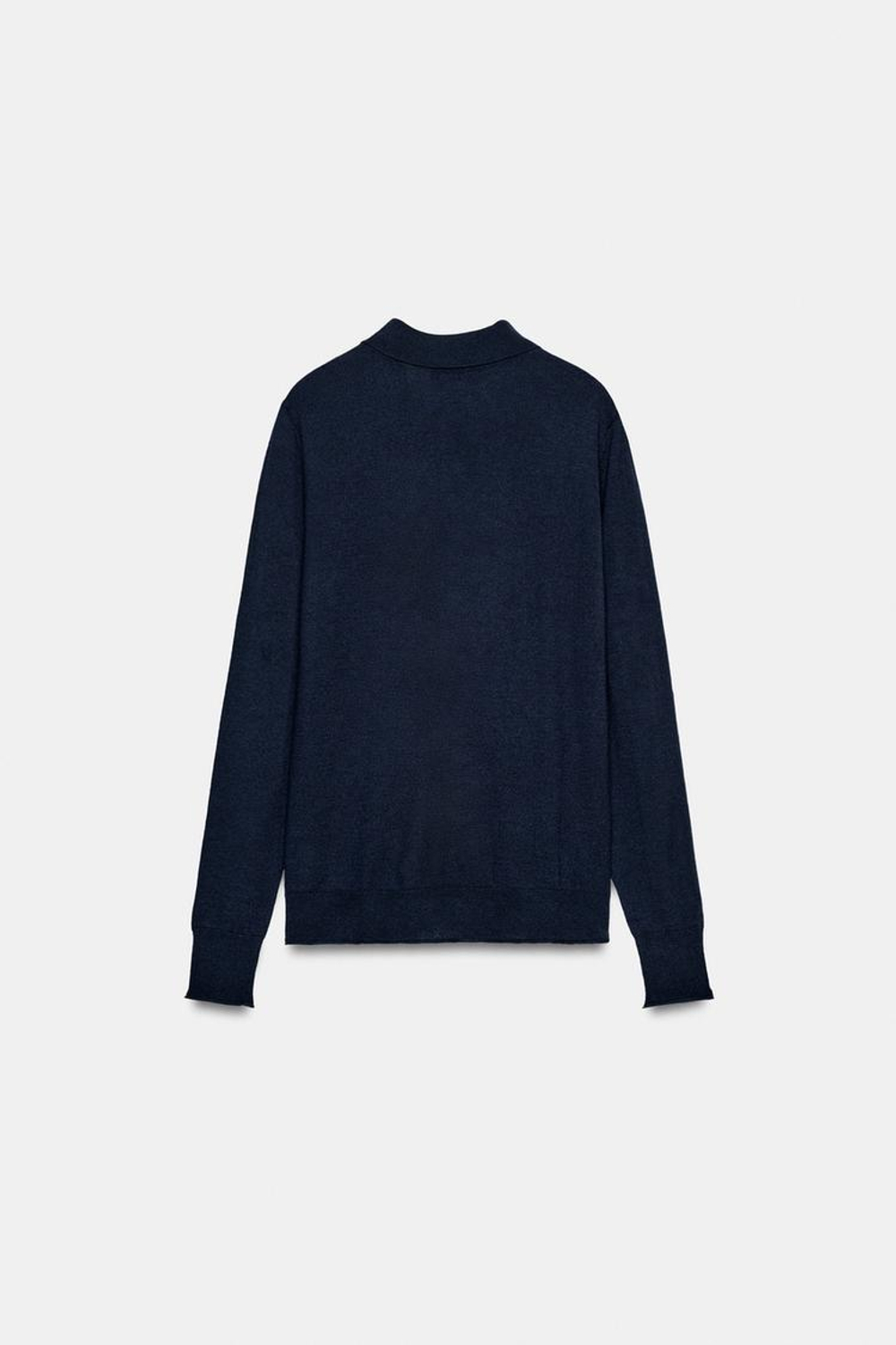 ZARA ДЖЕМПЕР С ВОРОТНИКОМ ПОЛО, МОРСКОЙ СИНИЙ