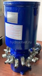 14DDRB-N10.5/30 - Станция смазки электрическая для многоточечных систем, рабочее давление до 315 бар, подача 10,5 мл/мин, мощность двигателя 0,18 кВт, объем бака 30 литров, число выходов: 14