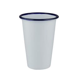 Чашка 450 мл без ручки d 9,3 cм h12,2 см Blue Rim эмалированая сталь SUNNEX [1]