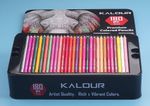 Карандаши акварельные Kalour 180 цветов металлический пенал