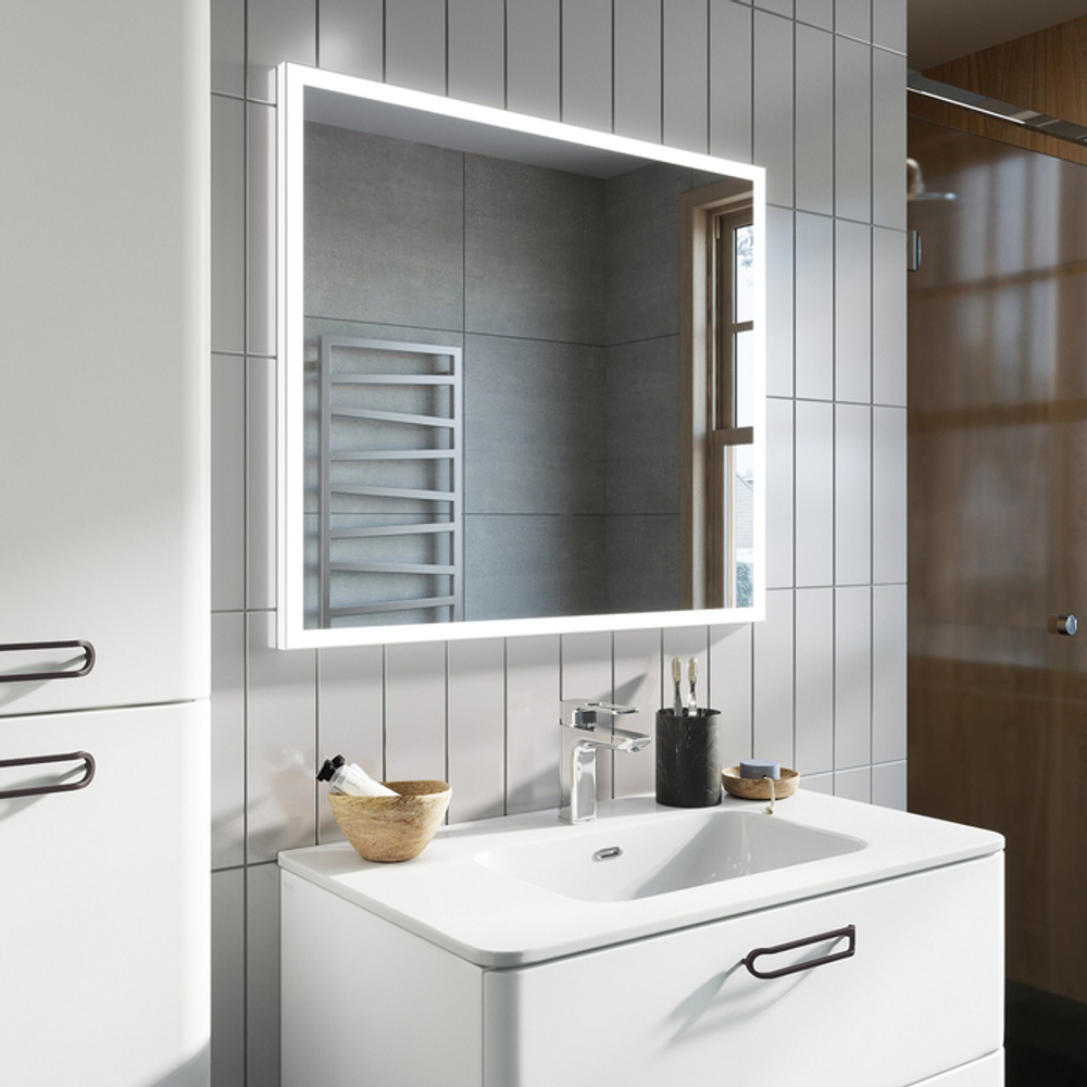 Тумба с умывальником IDDIS Brick, подвесная, 80 см, белая, BRI80W0i95K