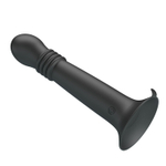 Черный стимулятор с поступательными движениями и вращением Stellan - 19,1 см. (Цвет: черный)