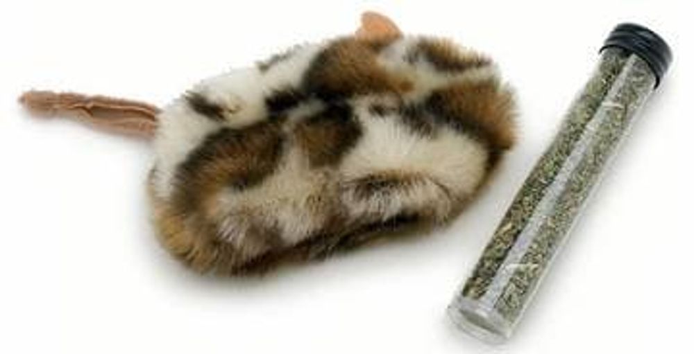 Kong игрушка для кошек "Белка" с тубом кошачьей мяты