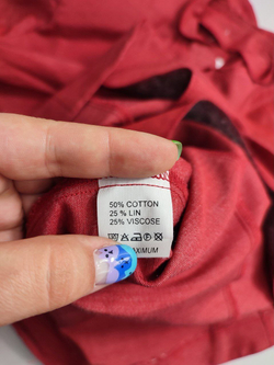 Костюм юбочный из хлопка и льна 44 размер