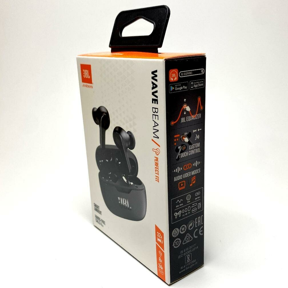 Беспроводные наушники JBL Wave Beam, USB Type-C, черный