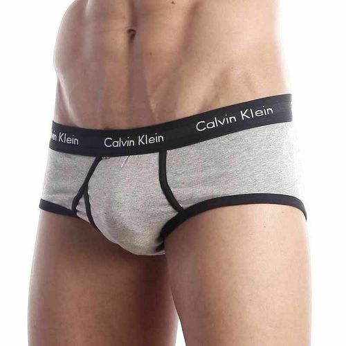 Мужские трусы брифы Calvin Klein 365 Grey Black Brief