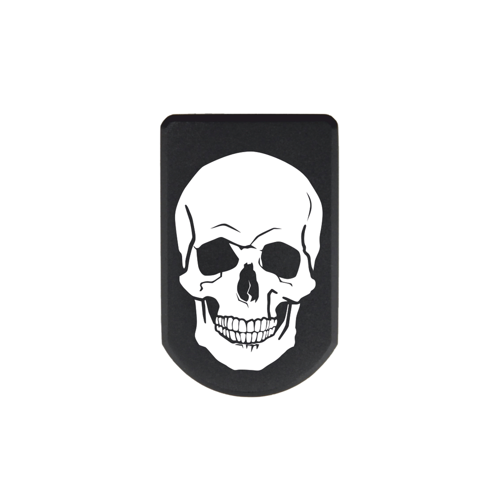 Пятка +3 патрона для магазинов Grand Power, ПЛК, CZ, Tanfoglio с гравировкой Череп