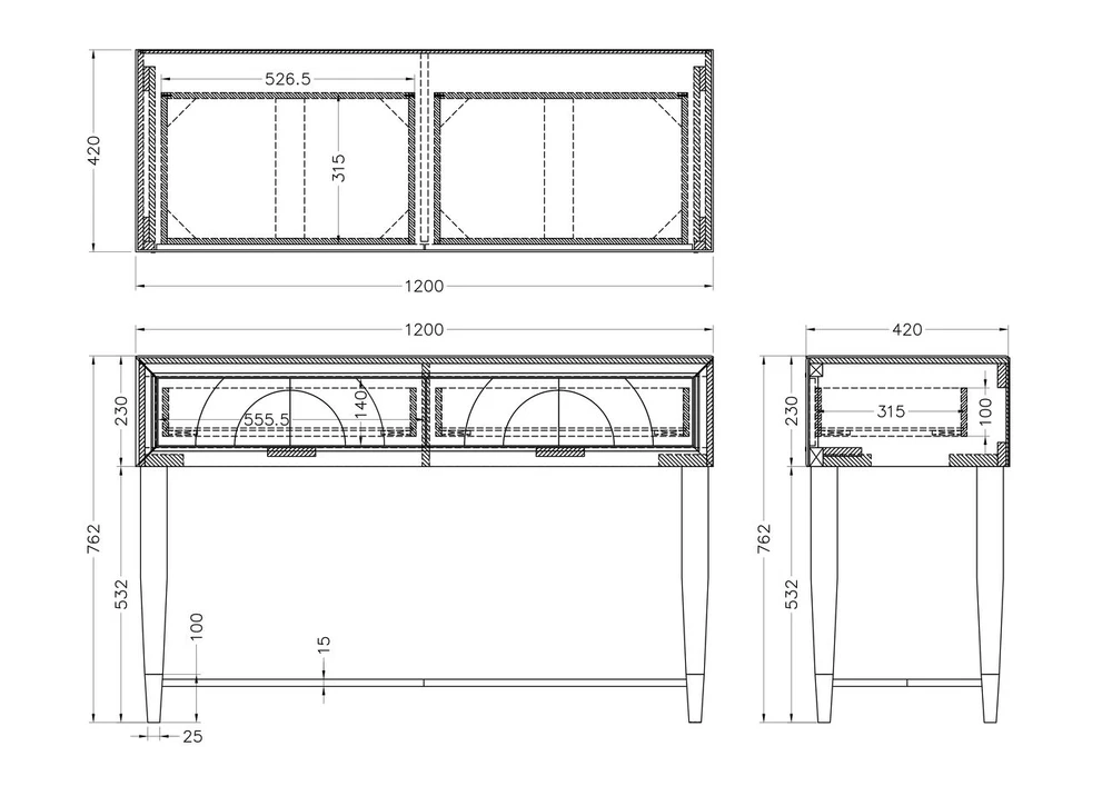 Консольный стол Garda Decor KFG122