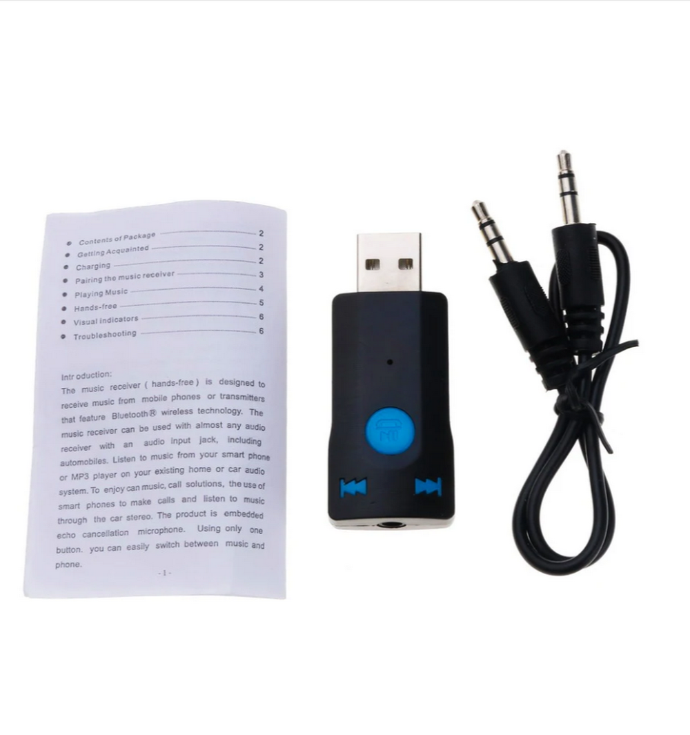 Автомобильный Bluetooth адаптер BT-390 AUX/USB/TF