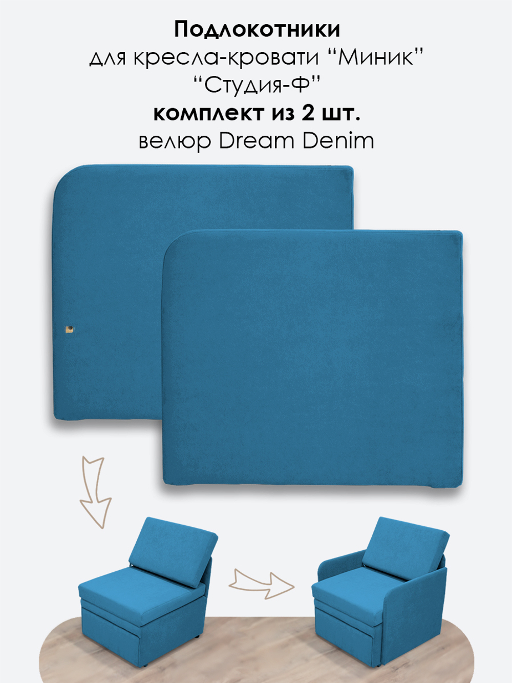 Подлокотники для кресла-кровати Миник, комплект из 2 шт (левый и правый)