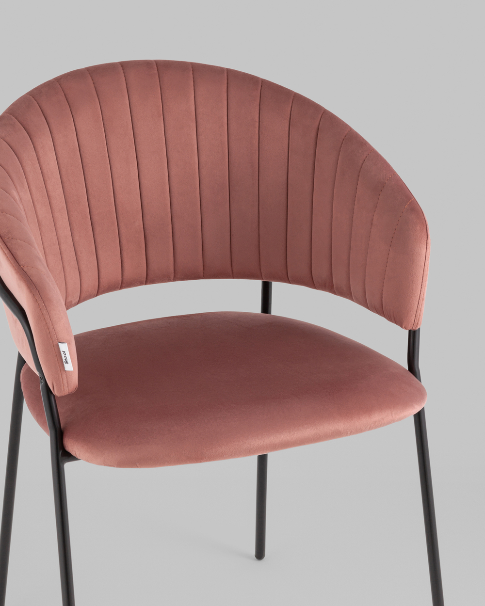 Стул Бруно велюр пыльно-розовый