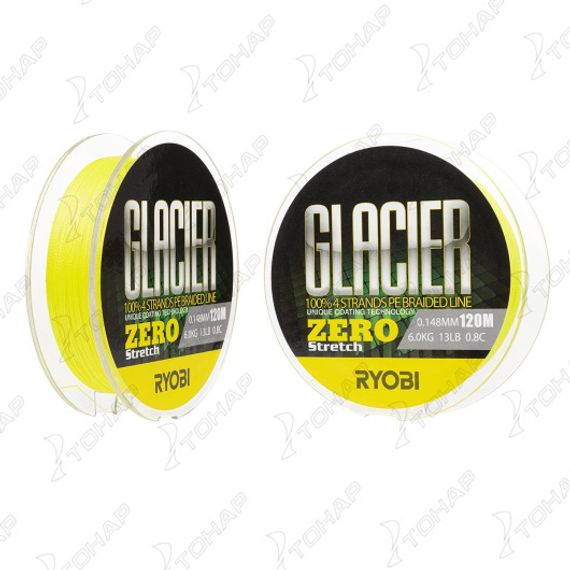 Шнур GLACLER ZERO-120M 0.8/d-0.148mm yellow Ryobi