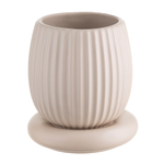 Горшок цветочный кремового цвета из коллекции edge, 1,2л