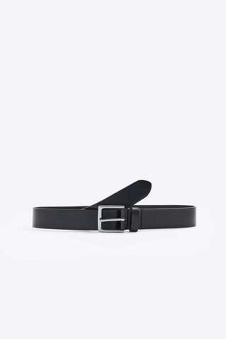 ZARA БАЗОВЫЙ КОЖАНЫЙ РЕМЕНЬ, ЧЕРНЫЙ