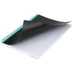 Тетрадь обложка пластик, А4 80 л., спираль пластик, резинка, клетка, BRAUBERG, черный/синий, 405381