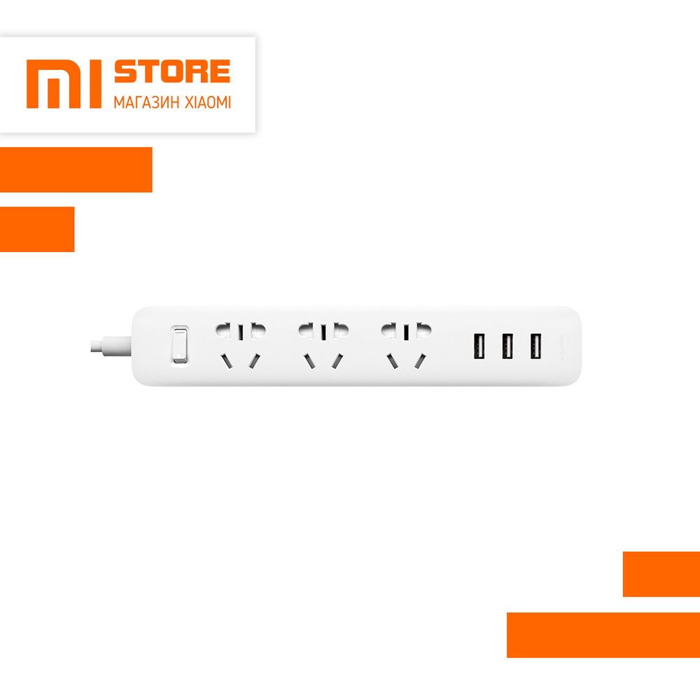 Сетевой удлинитель Xiaomi Power Strip with 3 USB Port XMCXB01QM CN