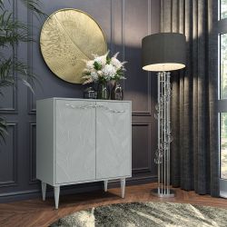 Комод Арт Колор leaves Классик Сильвер с 2 полками Серый дым