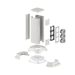 Миниколонна алюминиевая 0,35 м, цвет светло-серебристый металлик