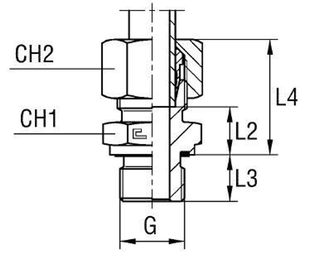 Штуцер FE DL15 BSP 3/8&quot; (в сборе)