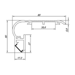 Накладной профиль для лестниц