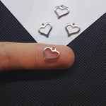 Подвески сердечки, сталь, 10мм, штучно